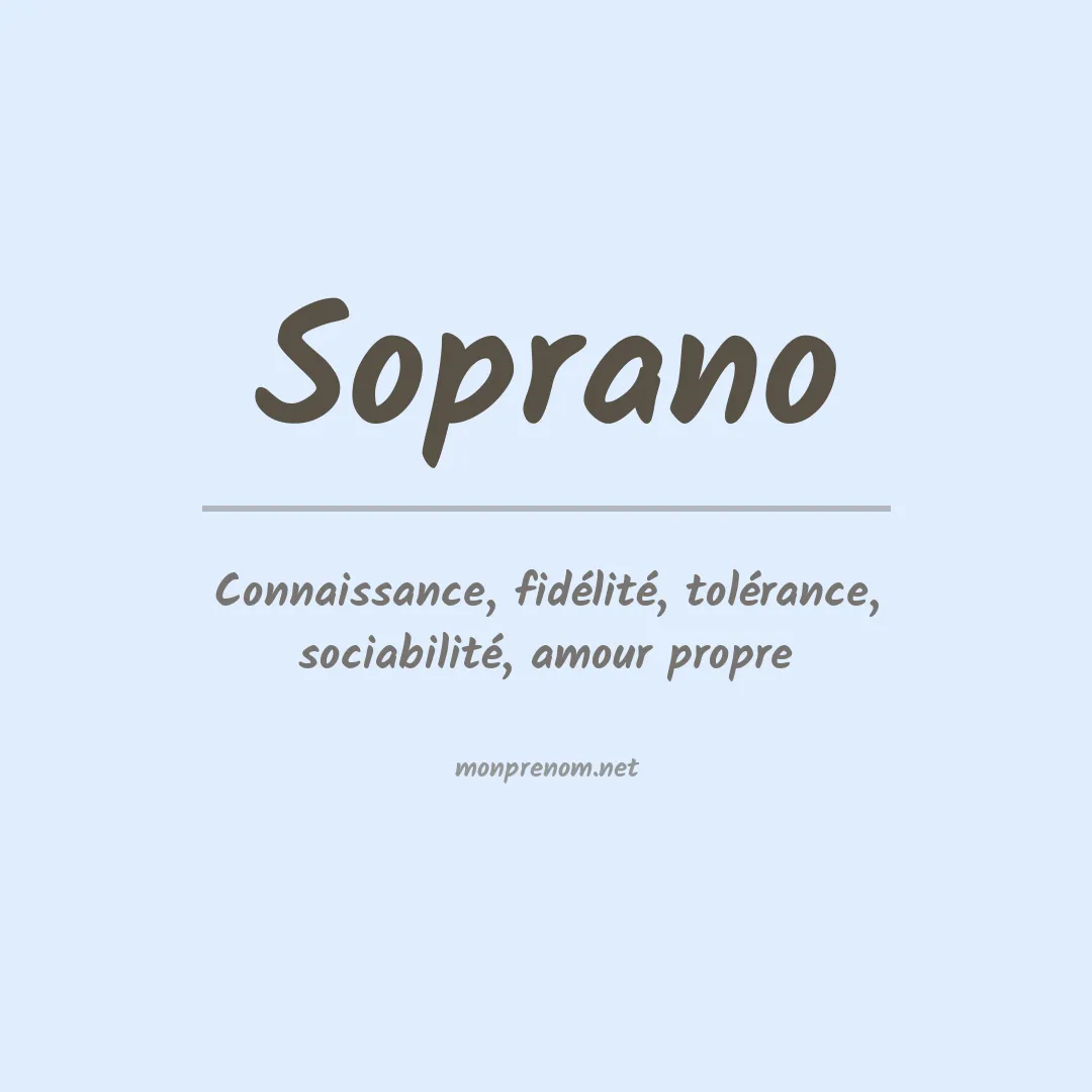 Prénom Soprano