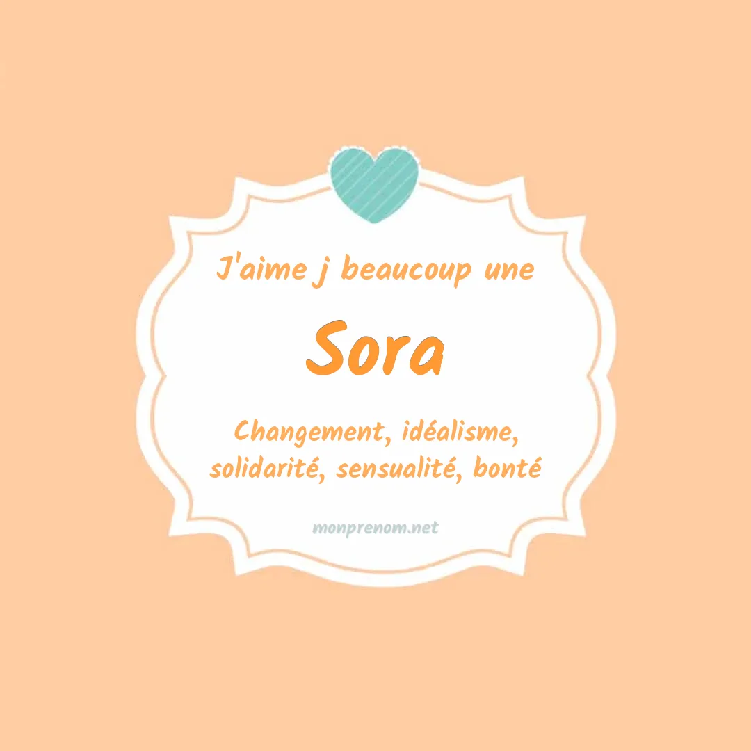 J'aime beaucoup Sora