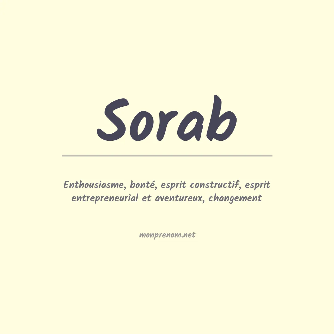 Signification du prénom Sorab