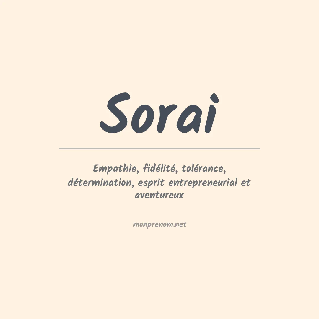 Prénom Sorai