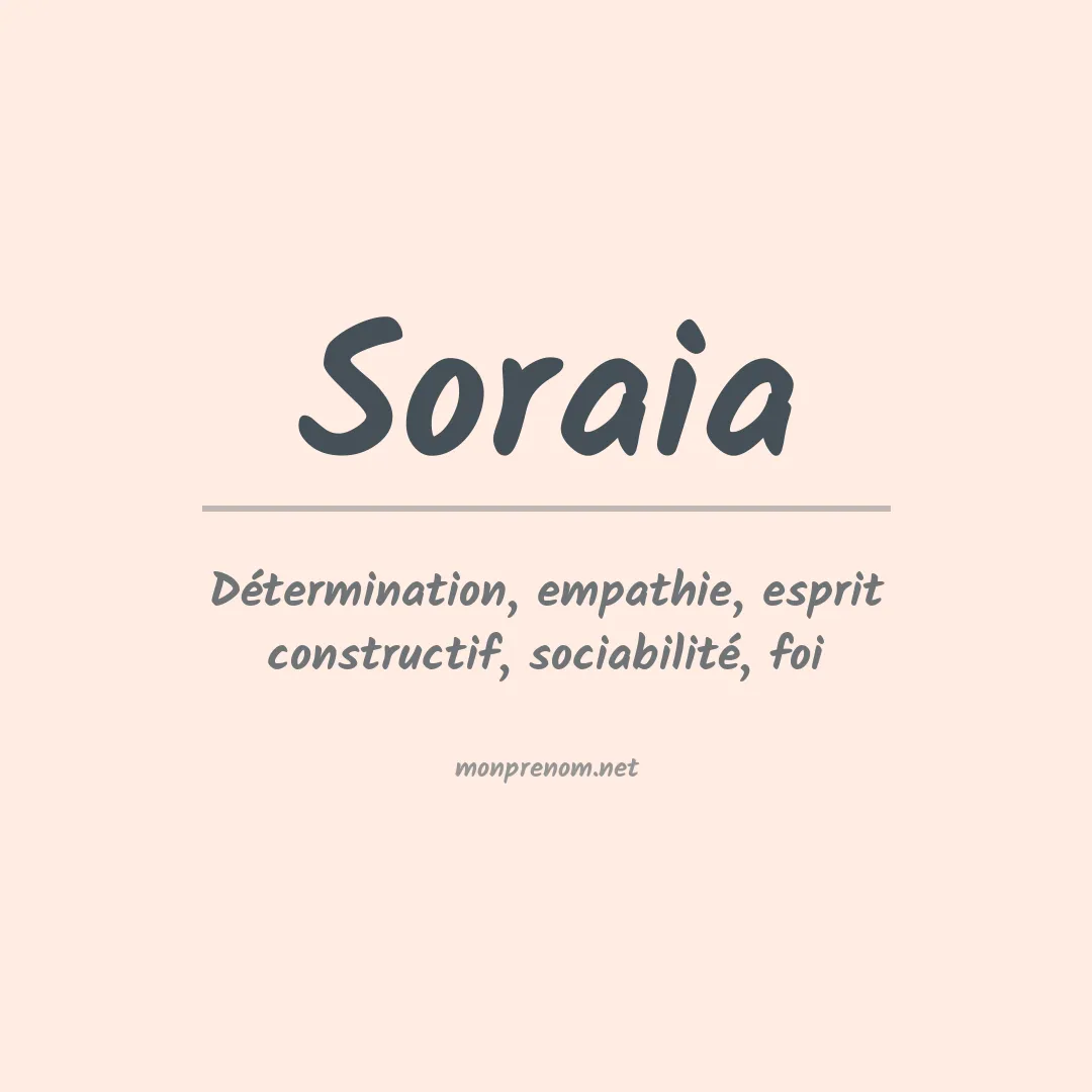 Signification du prénom Soraia