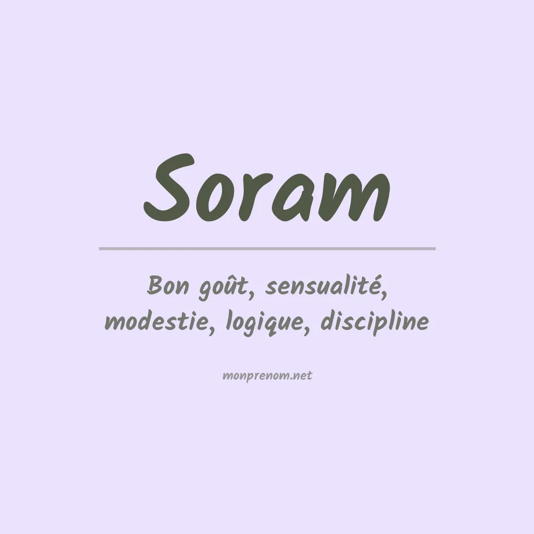 Signification du prénom Soram