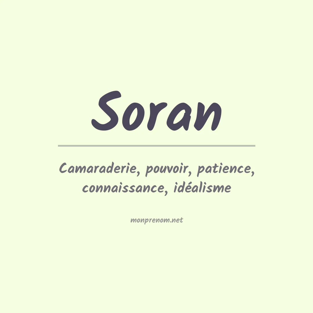 Signification du prénom Soran