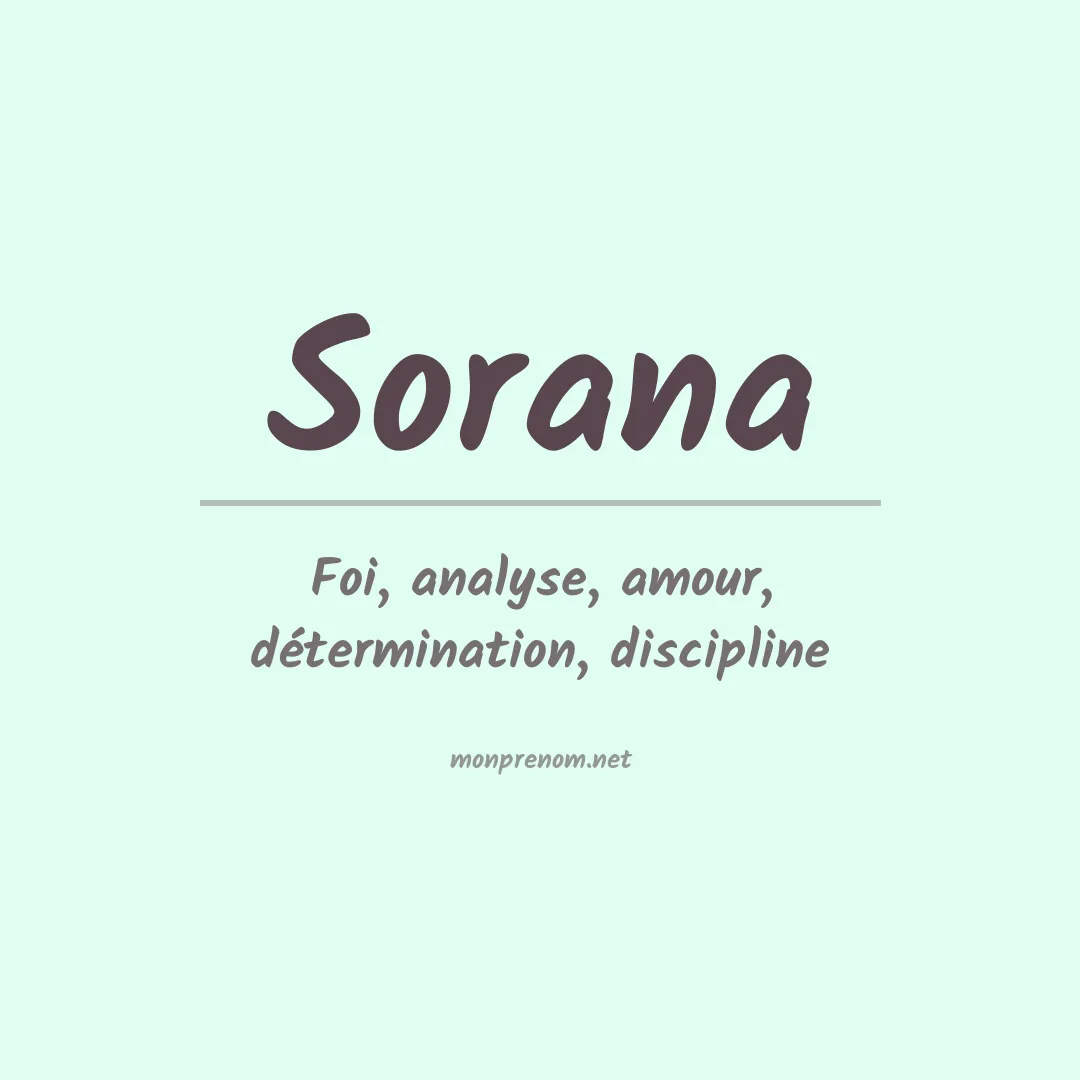 Prénom Sorana