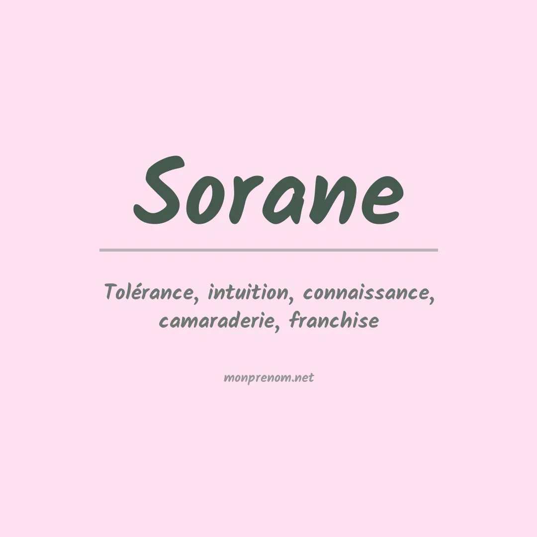 Prénom Sorane