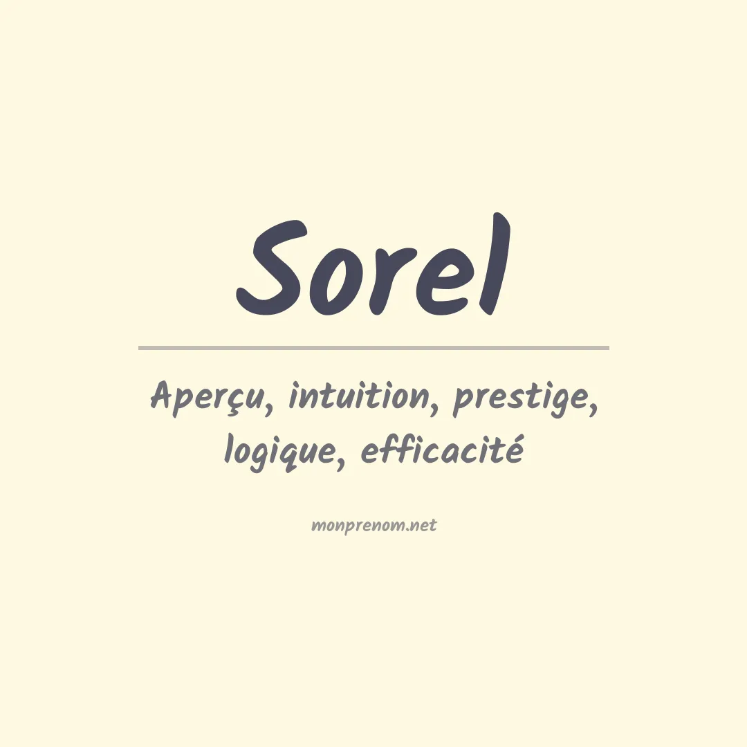 Prénom Sorel