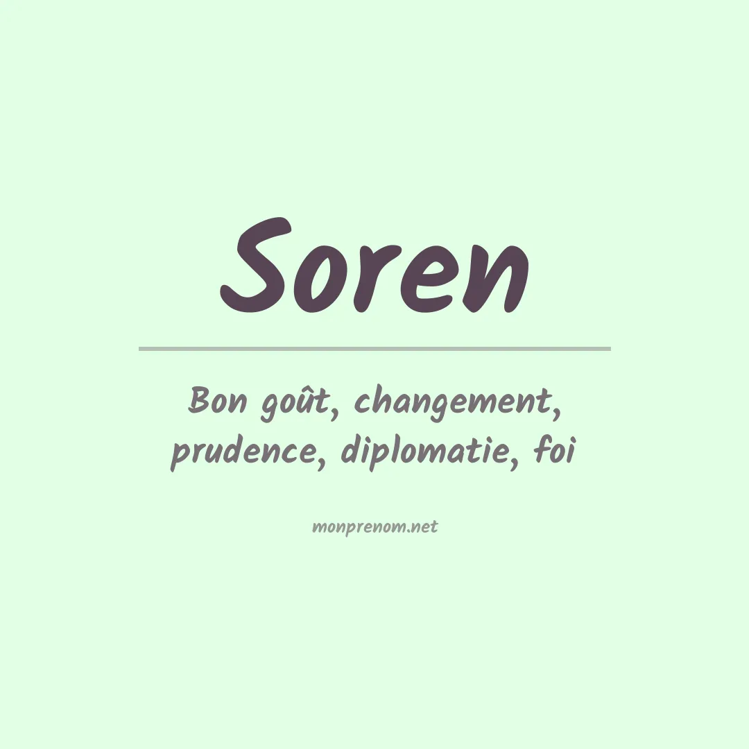 Prénom Soren