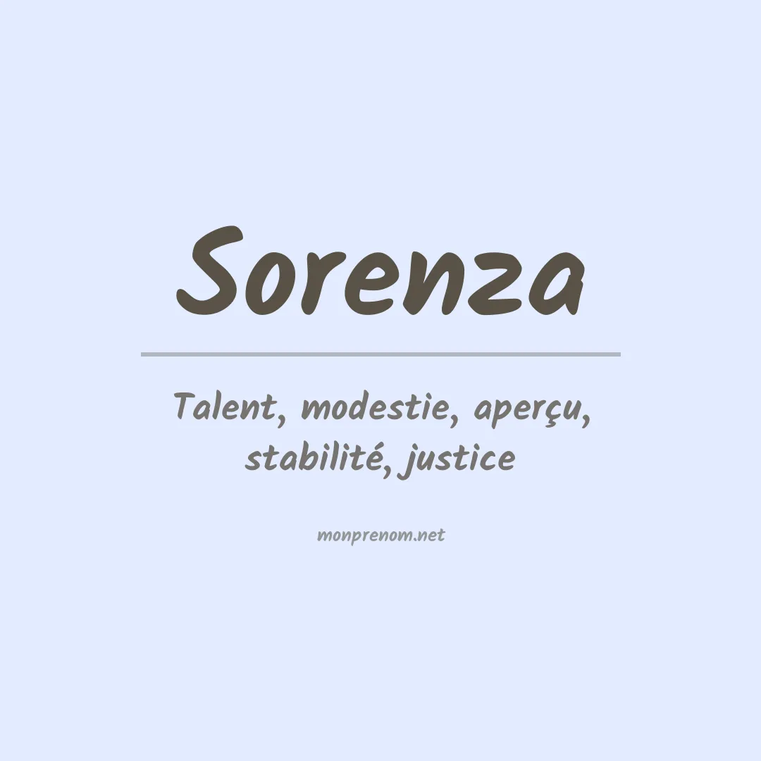 Signification du prénom Sorenza