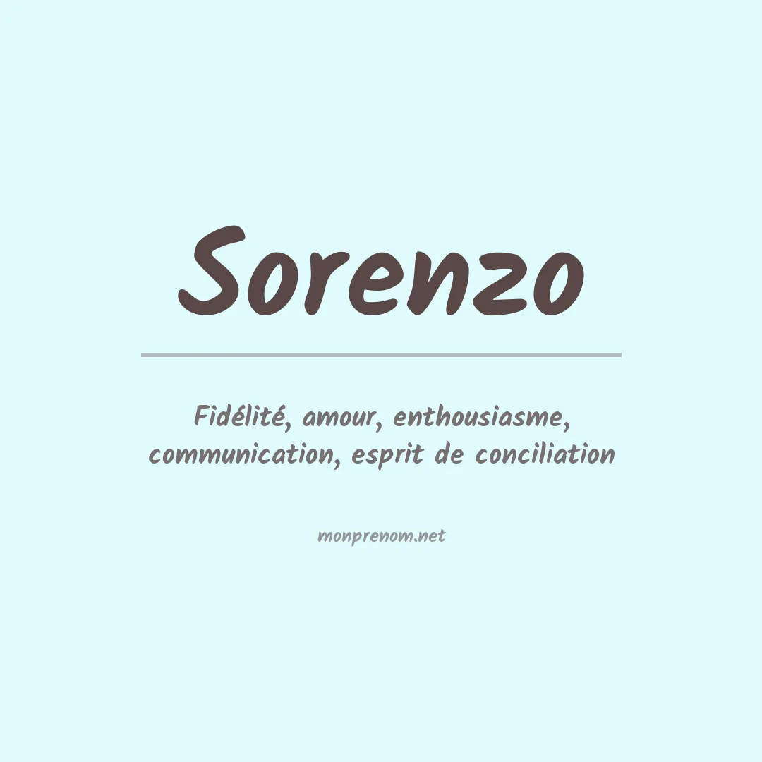 Signification du prénom Sorenzo