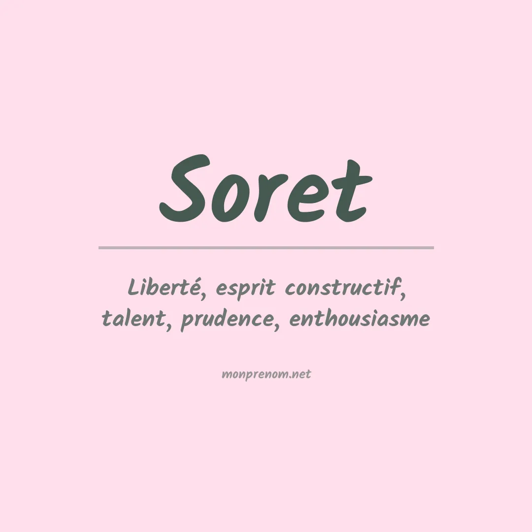 Prénom Soret