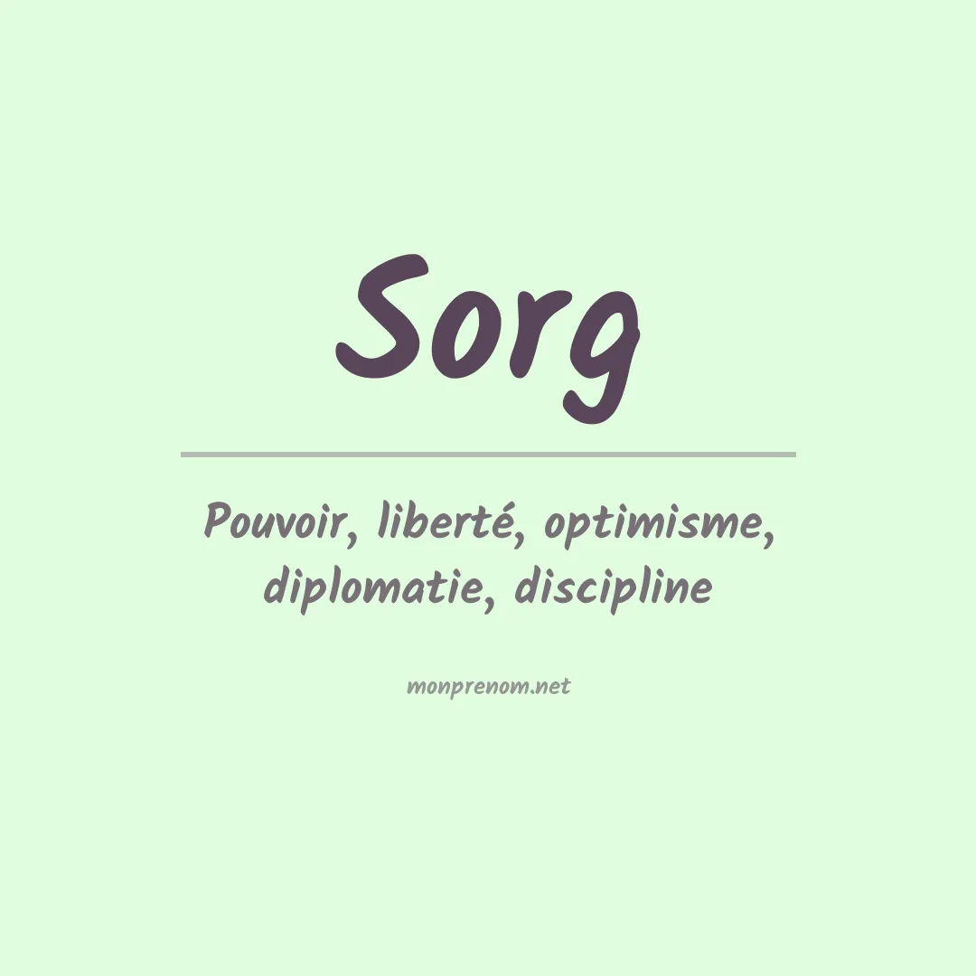 Prénom Sorg