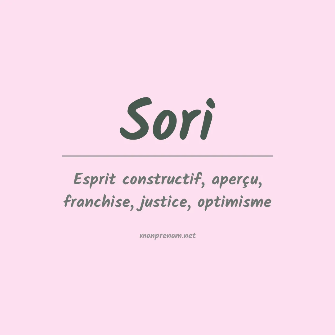 Signification du prénom Sori