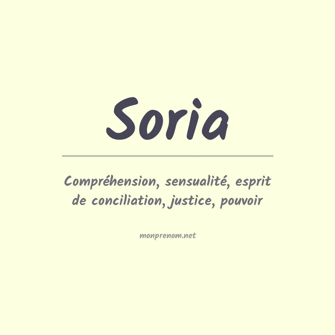 Prénom Soria
