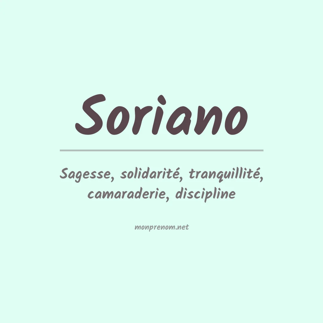 Prénom Soriano