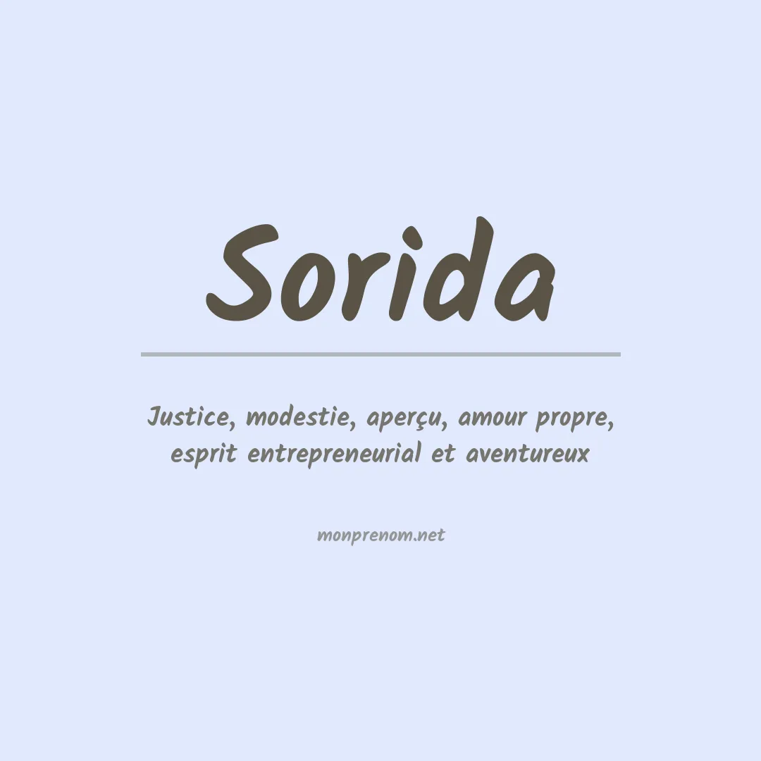 Signification du prénom Sorida