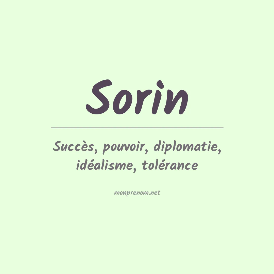Prénom Sorin