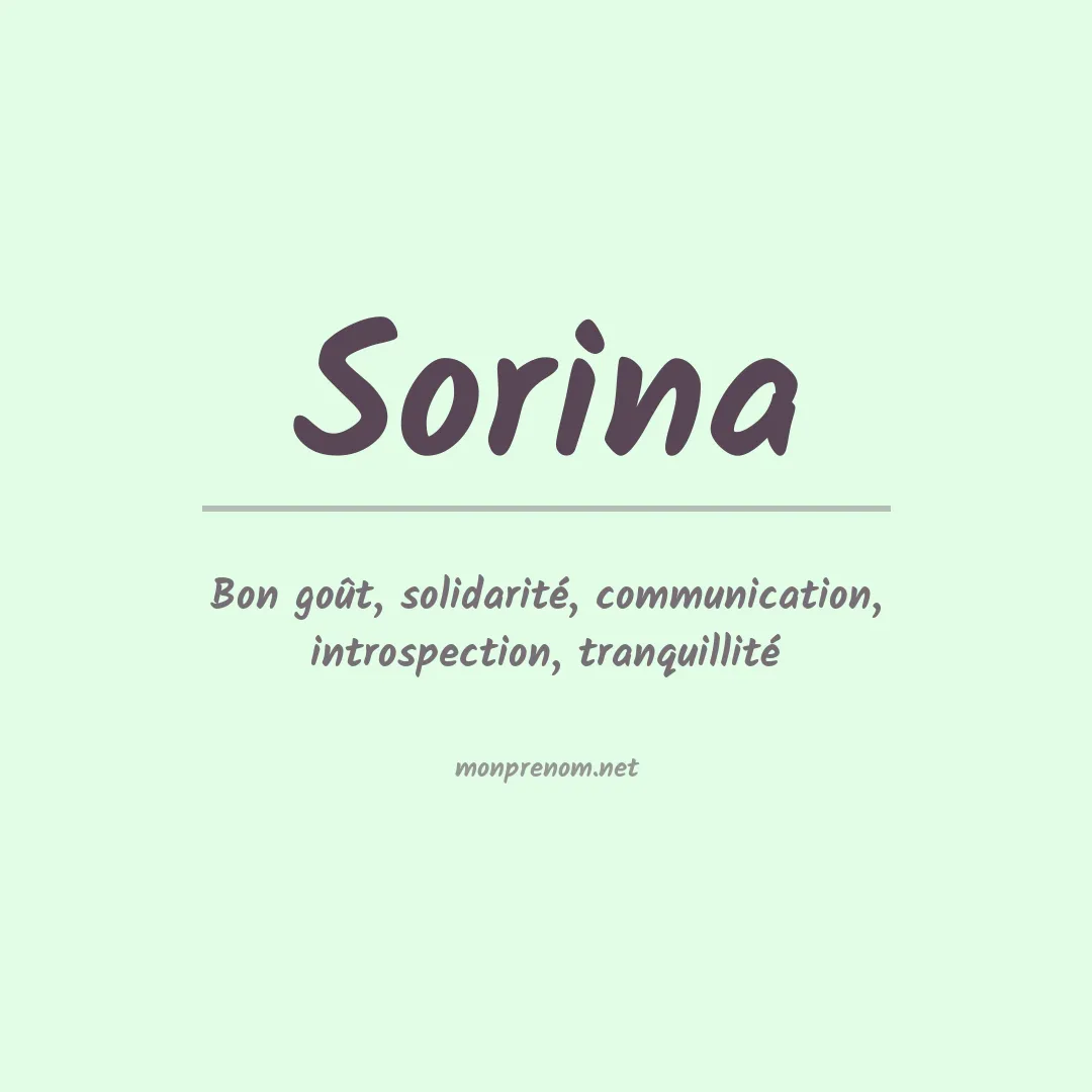 Signification du prénom Sorina