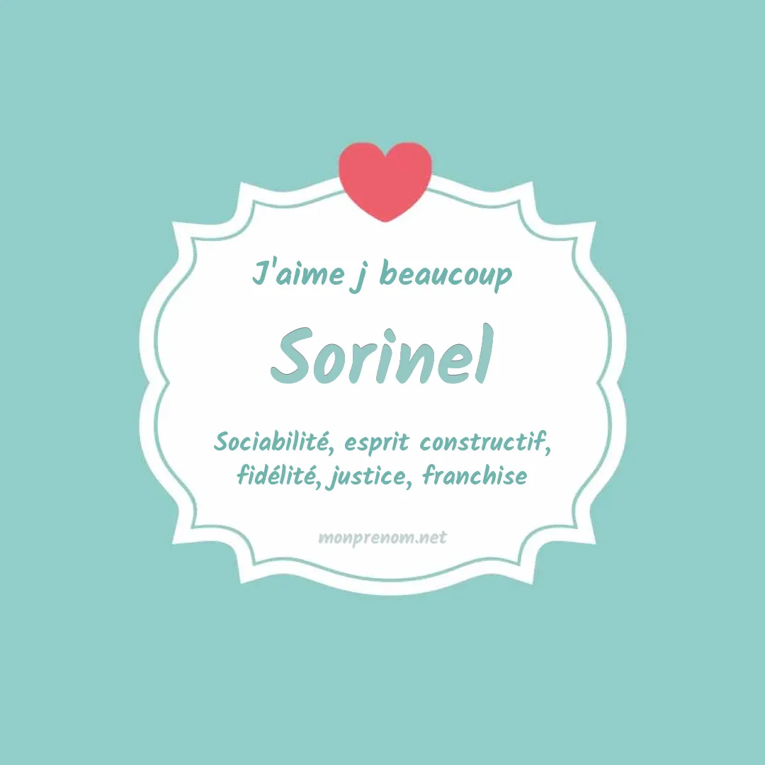 J'aime beaucoup Sorinel