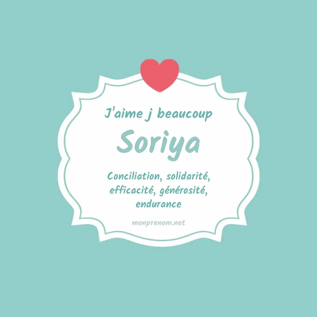 J'aime beaucoup Soriya