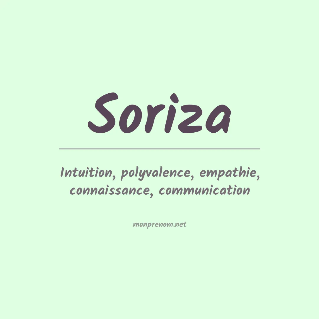 Signification du prénom Soriza