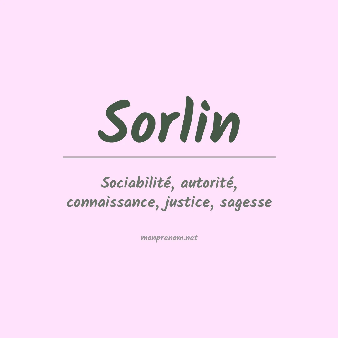 Signification du prénom Sorlin