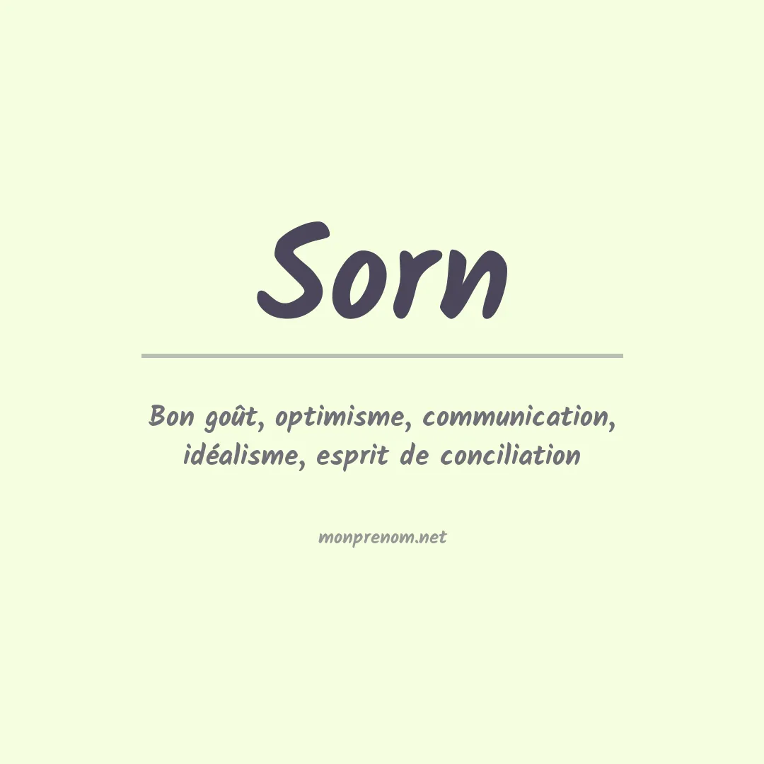 Prénom Sorn