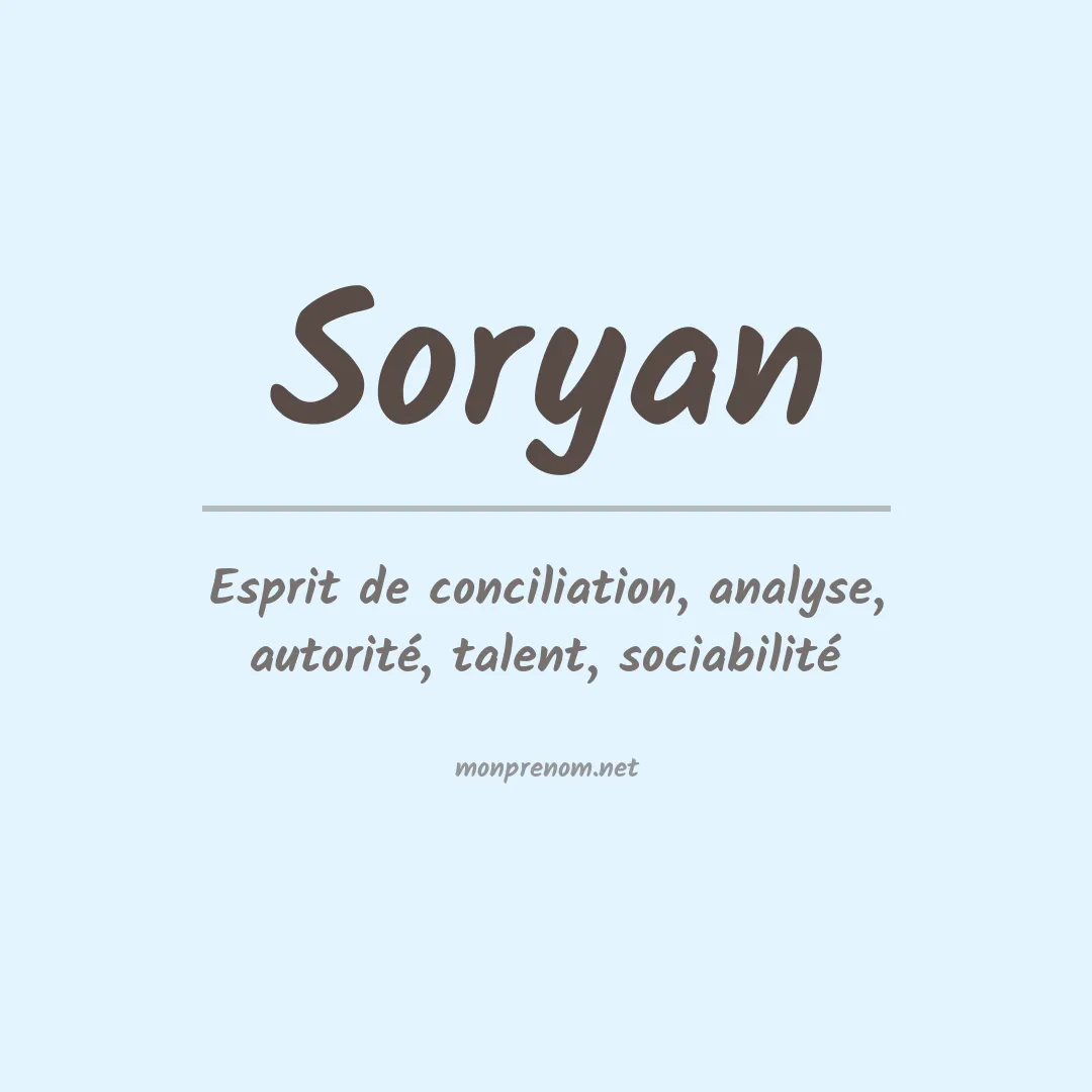 Prénom Soryan
