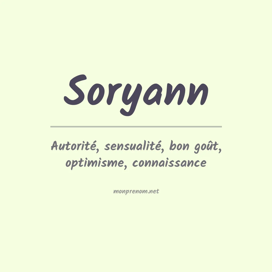 Signification du prénom Soryann