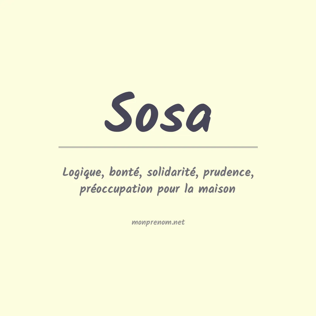 Prénom Sosa