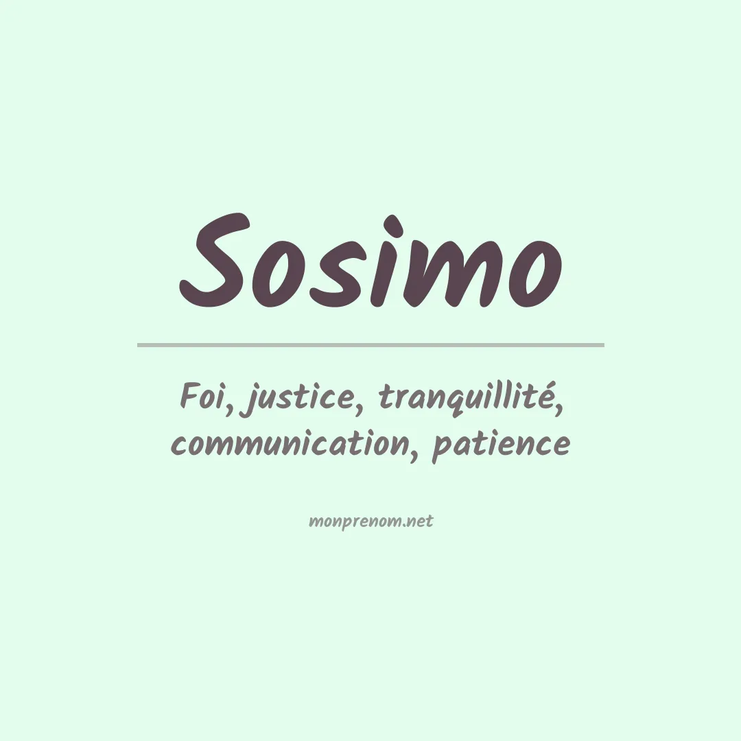 Prénom Sosimo