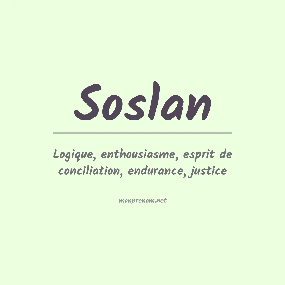 Signification du prénom Soslan