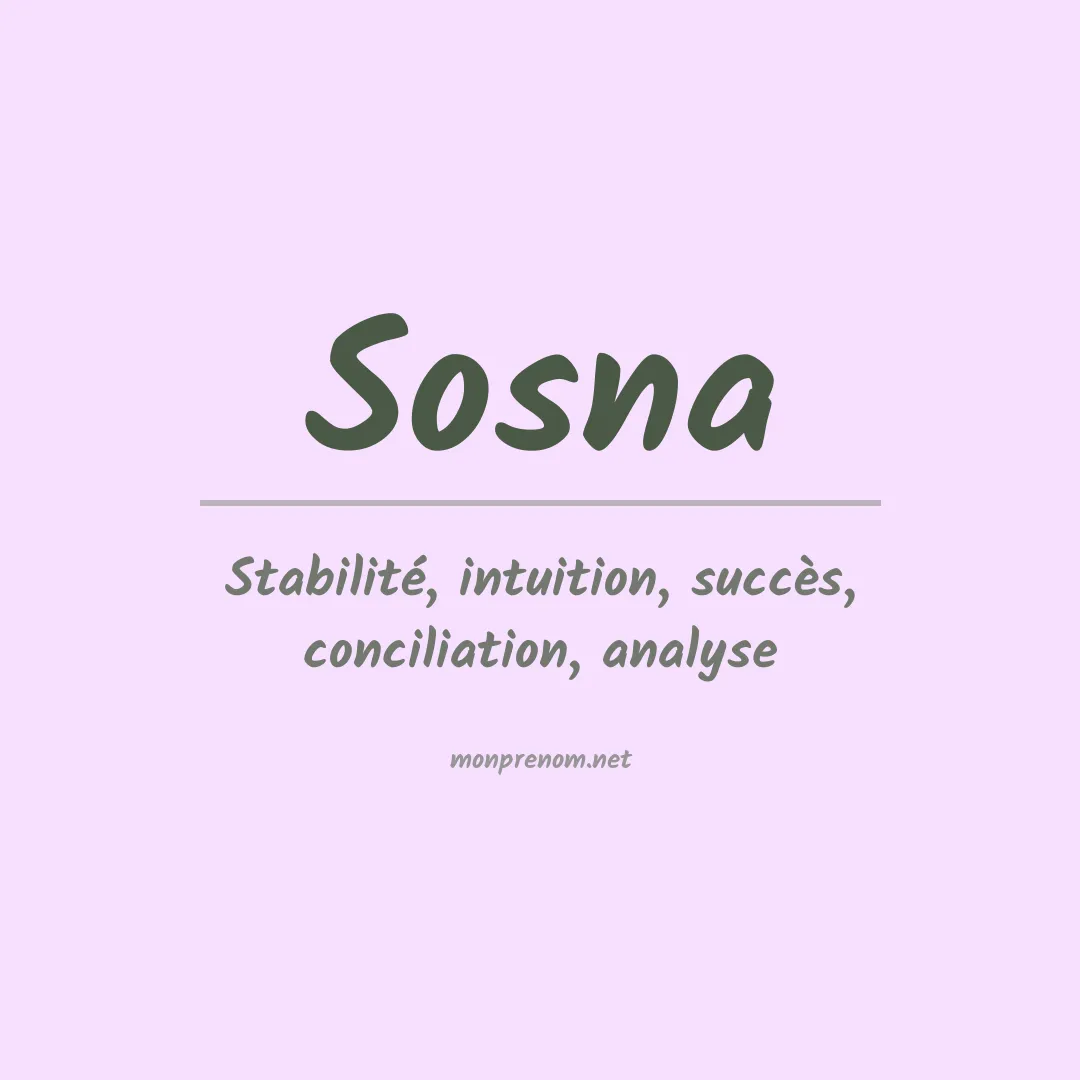 Prénom Sosna