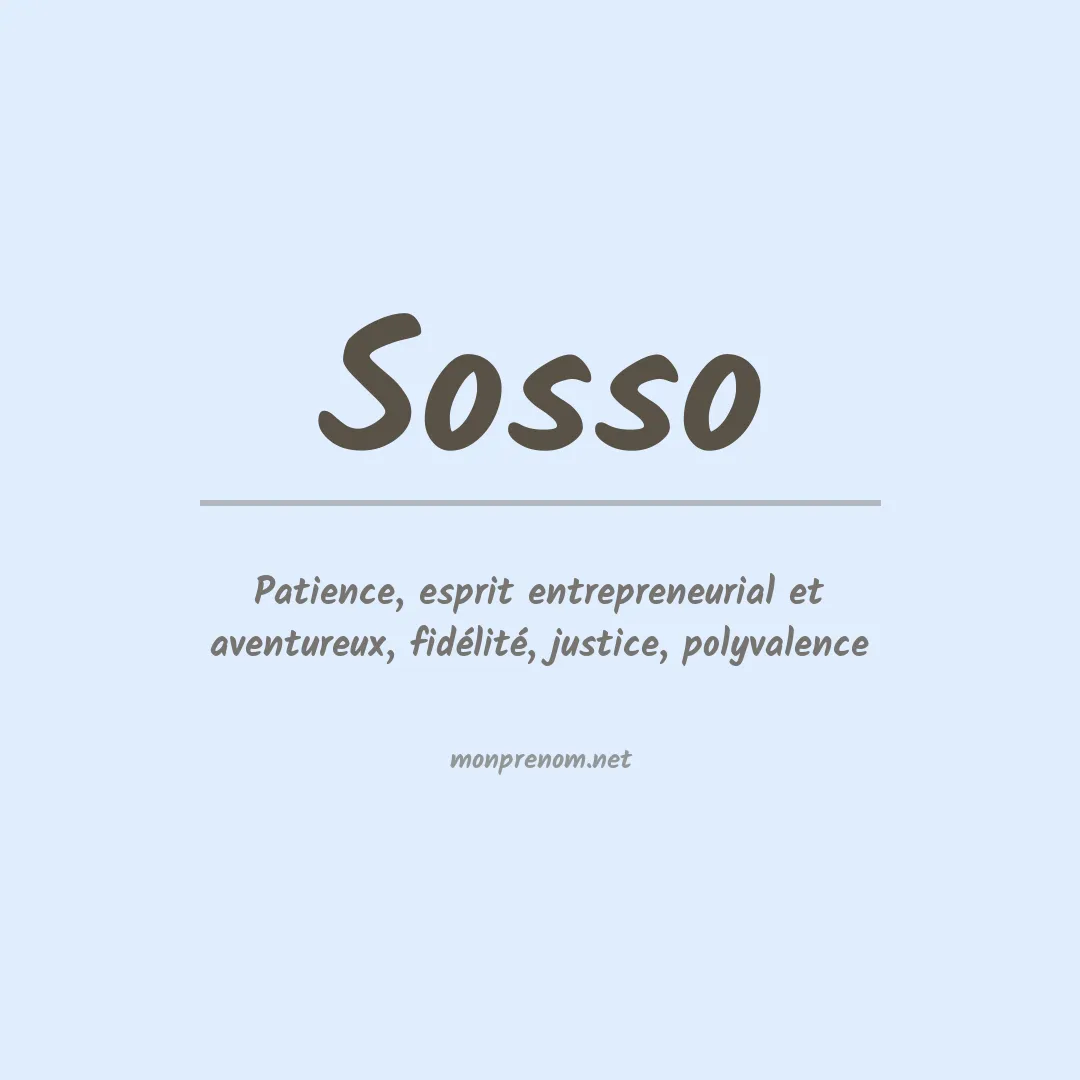 Signification du prénom Sosso