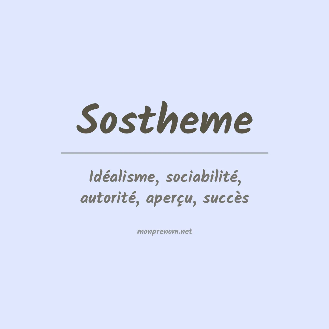 Signification du prénom Sostheme