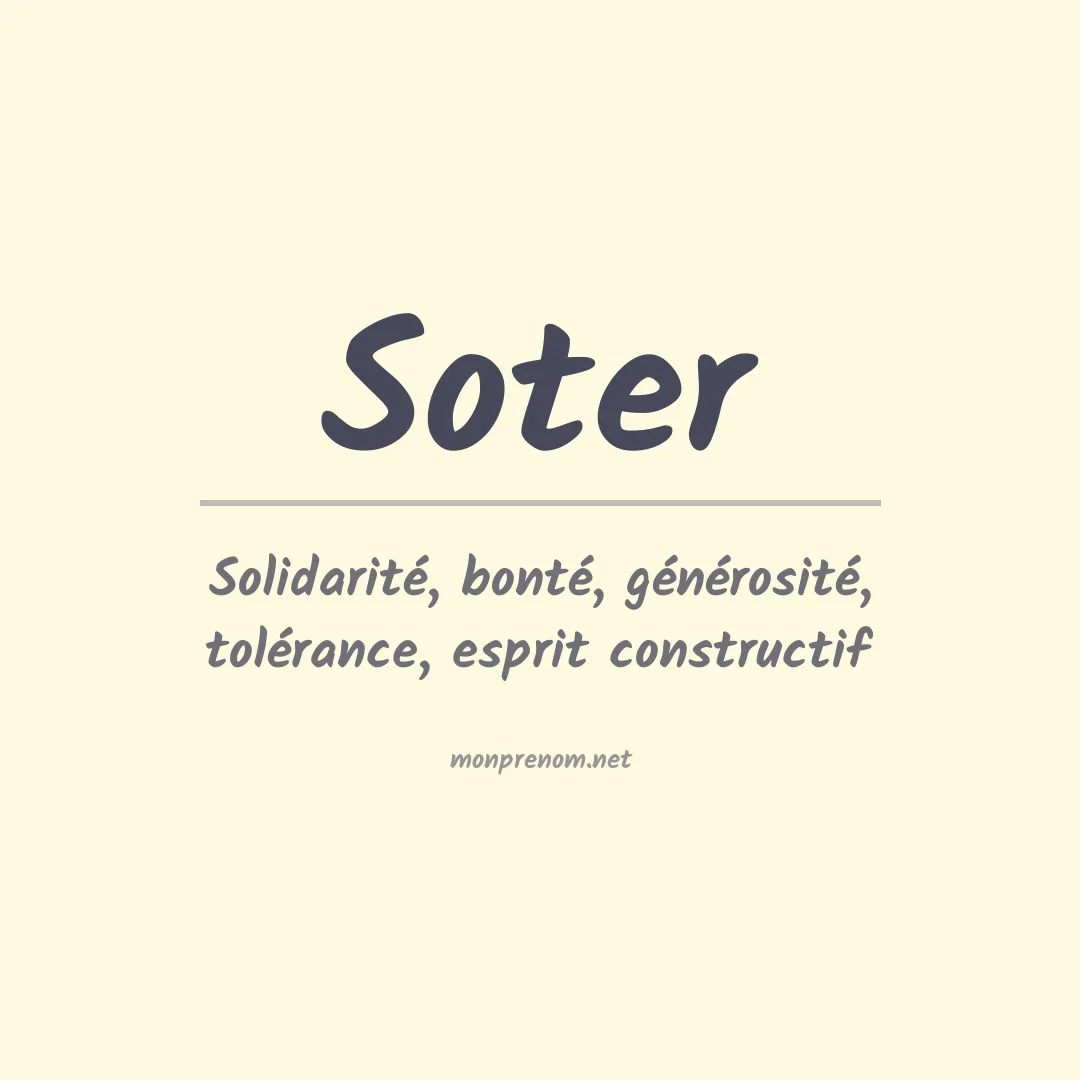 Prénom Soter