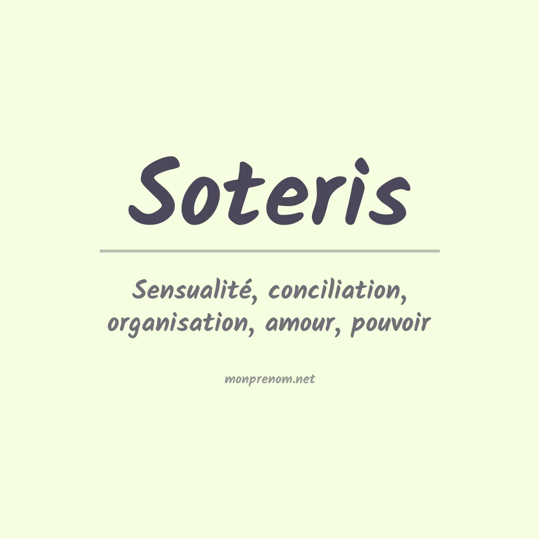 Signification du prénom Soteris
