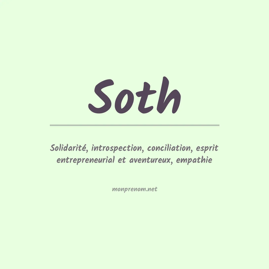 Prénom Soth