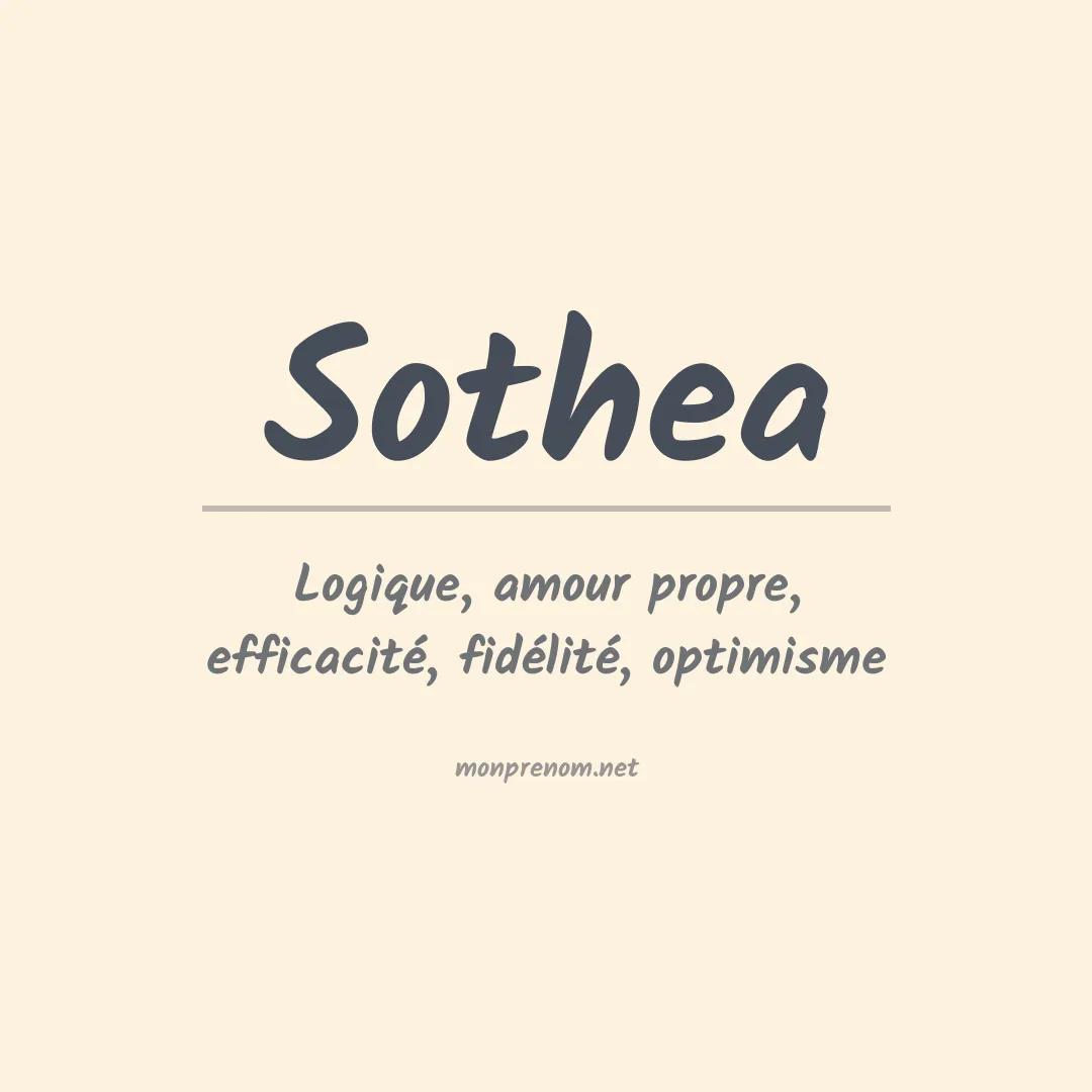 Signification du prénom Sothea