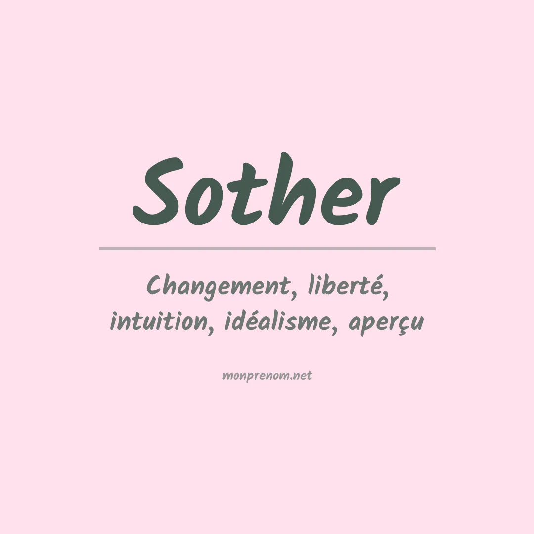 Signification du prénom Sother