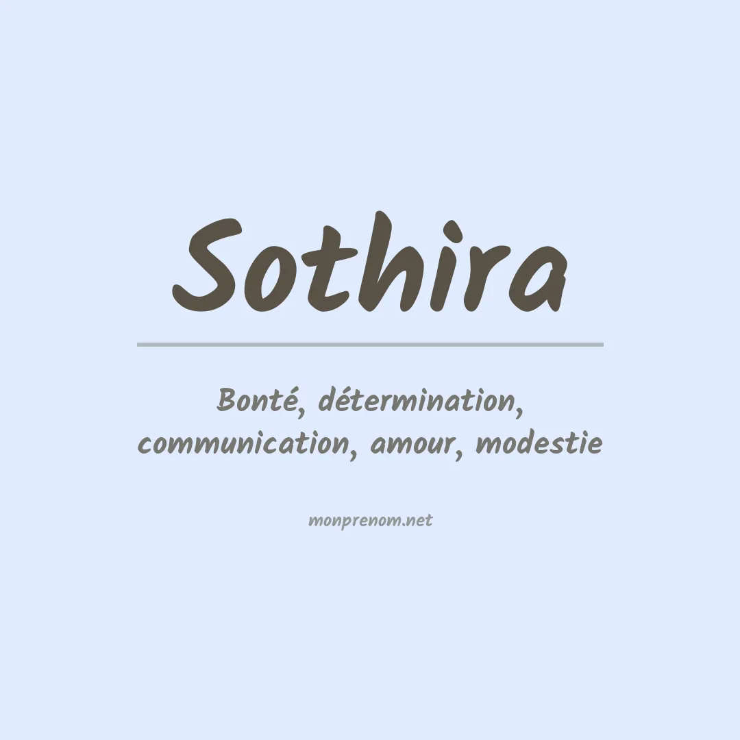 Signification du prénom Sothira