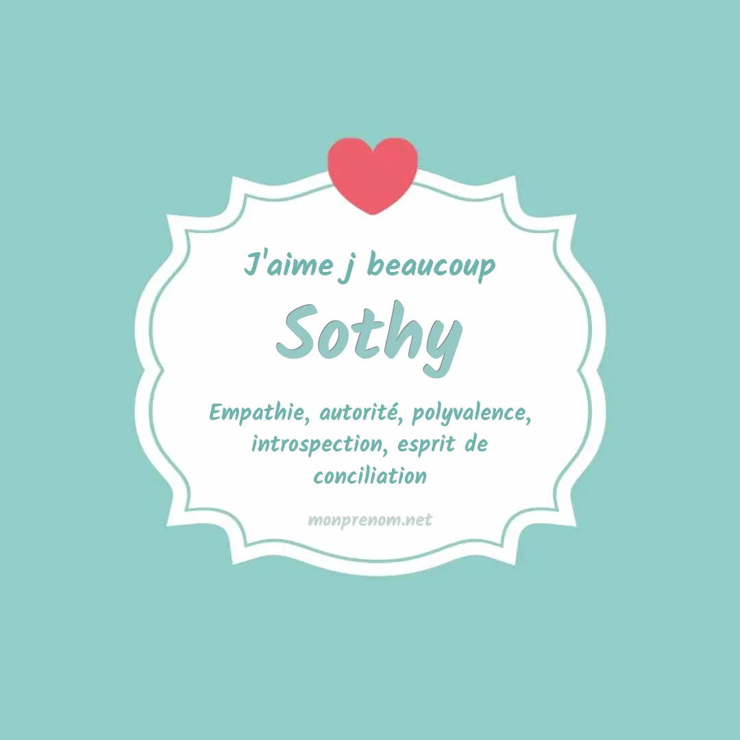 J'aime beaucoup Sothy