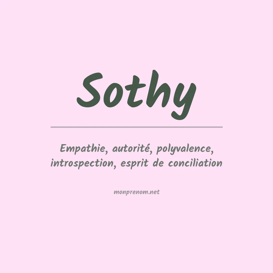 Prénom Sothy