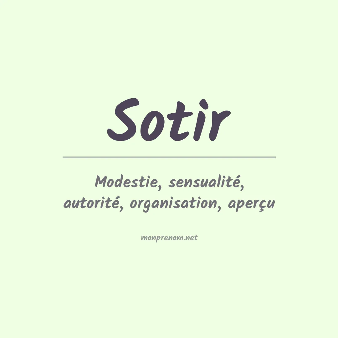 Prénom Sotir