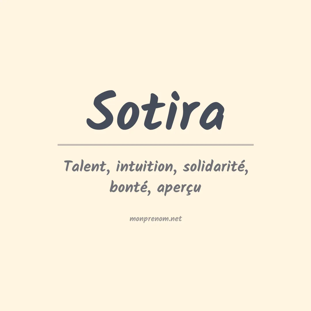 Signification du prénom Sotira