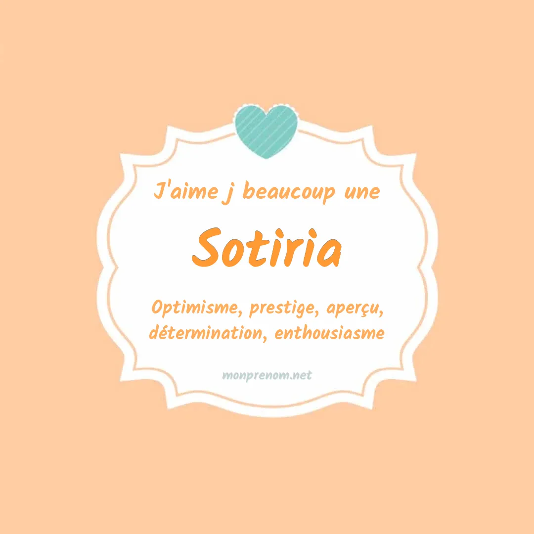 J'aime beaucoup Sotiria