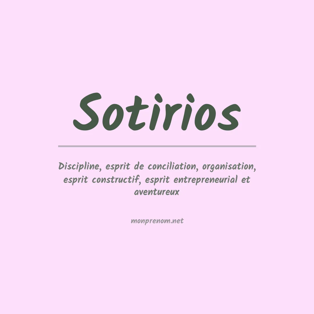 Prénom Sotirios