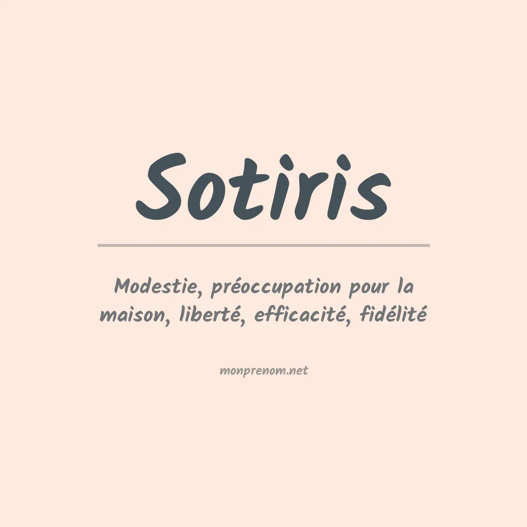 Signification du prénom Sotiris