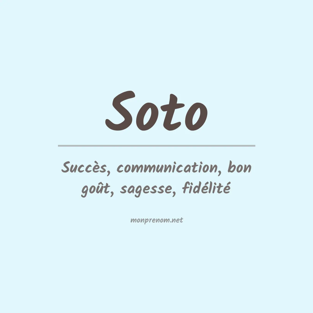 Prénom Soto