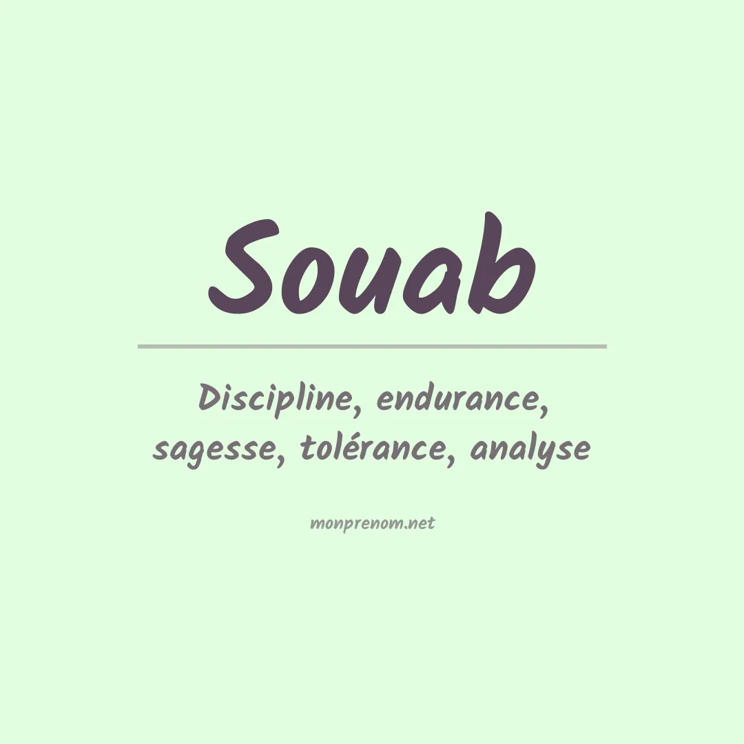 Signification du prénom Souab