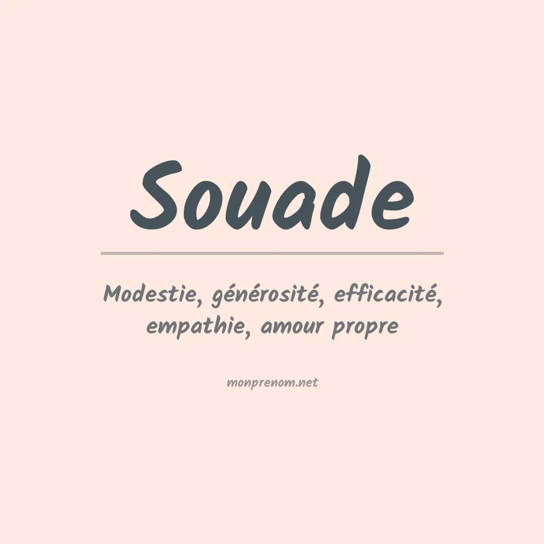 Signification du prénom Souade